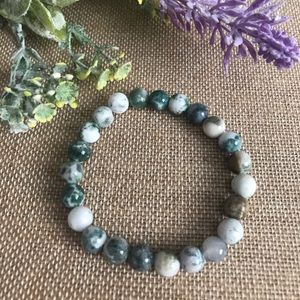 Natural crystal moss agate